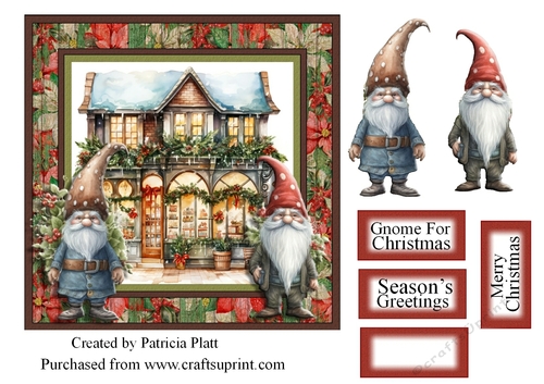 Gnome For Christmas Topper 1