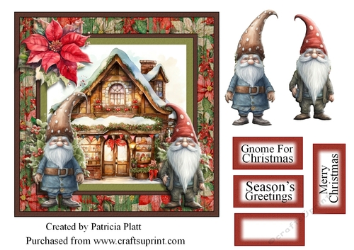 Gnome For Christmas Topper 2