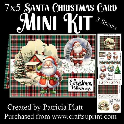 7x5 Santa Varied Christmas Card Mini Kit