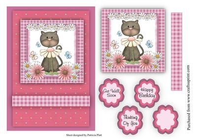 Black Cat Daisys and Butterflys
