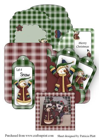 Snowman Scalloped Pocket Card Kit