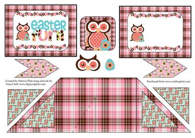 Criss Cross Pocket Easter Owls Card