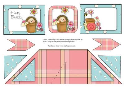 Criss Cross Pocket Hedgehog Birthday Card