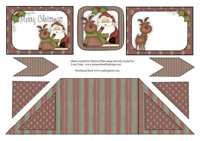 Criss Cross Pocket Merry Christmas Card