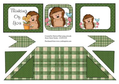 Criss Cross Pocket Thinking of You Hedgehogs