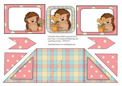 Criss Cross Pocket Sweet Hedgehog Blank