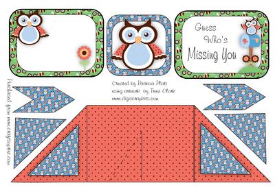 Criss Cross Pocket Blue Owl Guess Who's Missing You