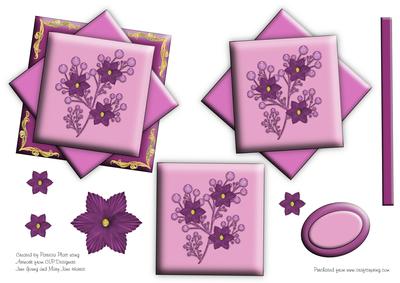 Lavendar and Gold Card Topper