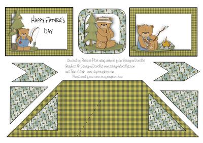 Criss Cross Pocket Outdoor Father's Day Bears