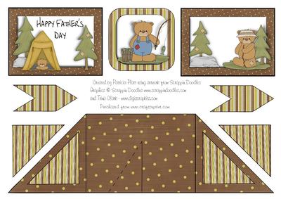 Criss Cross Pocket Camping Father's Day Card