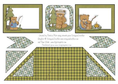 Criss Cross Pocket Outdoor Bears Card