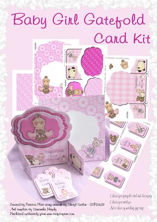 Baby Girl Gatefold Card Kit