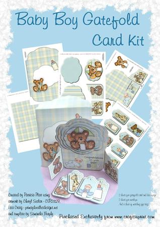 Baby Boy Gatefold Card Kit