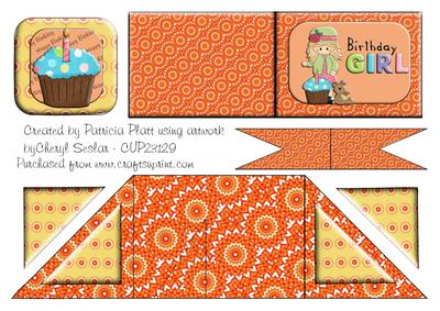 Card Criss Cross Pocket Birthday Girl