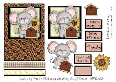 Sunflower Mouse New Home Step by Step Topper