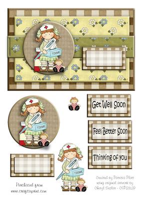 Feel Better Soon Nurse Card Topper