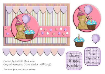 Beary Special Birthday Card Topper