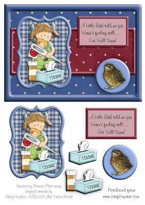 Get Well Soon Little Bird Step by Step Topper