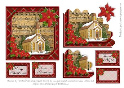 Christmas Church Silent Night Music Corner Stacker