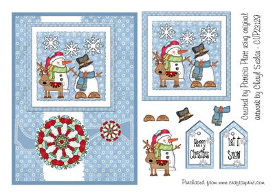 Christmas Snow Friends Topper