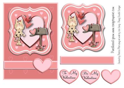 Valentine Cat Mail Topper