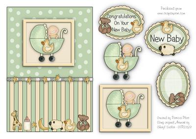 New Baby Pram and Toys Topper