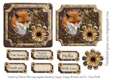 I'm Sorry Belated Birthday Fox Square Topper