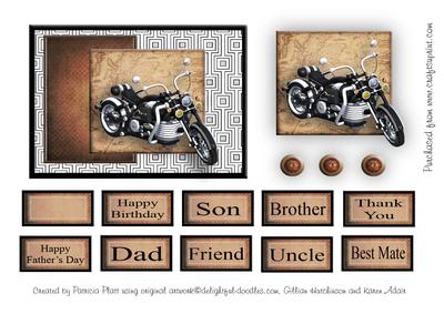 All Occasion Motor Bike Card Topper