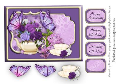 Teapot Floral All Occasion Topper