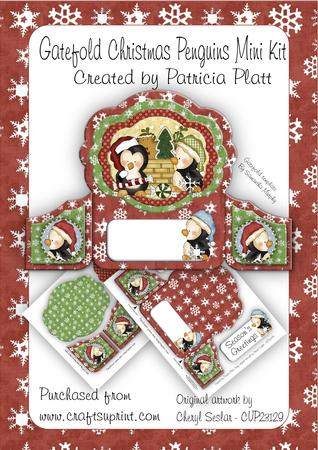 Gatefold Christmas Penguins Mini Kit