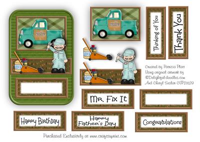 Mr. Fix It Father's Day/birthday/various Card Topper