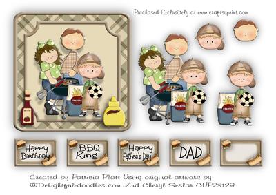 Bbq King Birthday/father's Day Card Topper