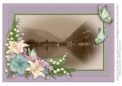 Vintage Floral Scene All Occasion A4