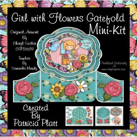 Girl with Flowers Various Occasions Gatefold Mini Kit