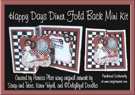 Happy Days Diner Fold Back Mini Card Topper Kit