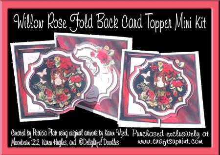 Willow Rose Fold Back Card Topper Mini Kit