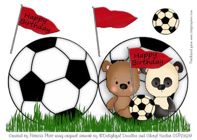 Footie Bears Shaped Birthday Card