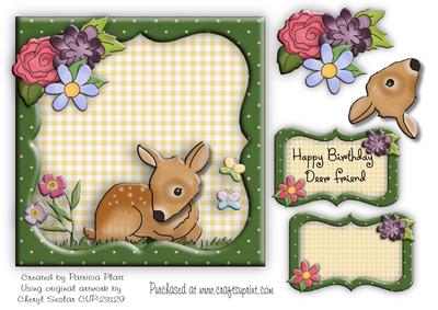 Happy Birthday Deer Friend Topper