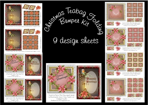 Christmas Teabag squares and Topper Bumper Kit