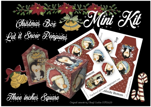 Christmas Penguins 3 inch Gift Box