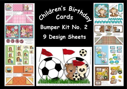 Childrens Birthday cards Bumper Kit number 2