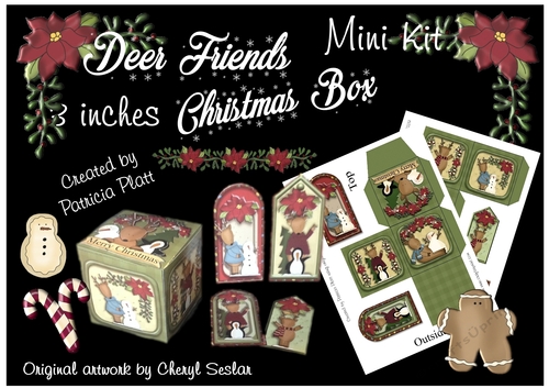 Deer Friends 3 inch Christmas Box Mini Kit