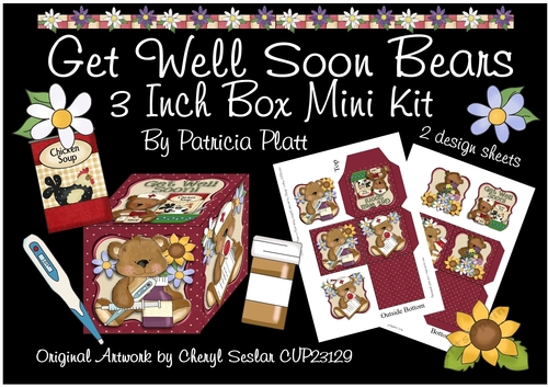 Get Well Soon Bears 3 Inch Box Mini Kit