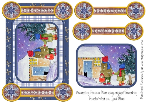 Coming Home For Christmas Layered Card Topper
