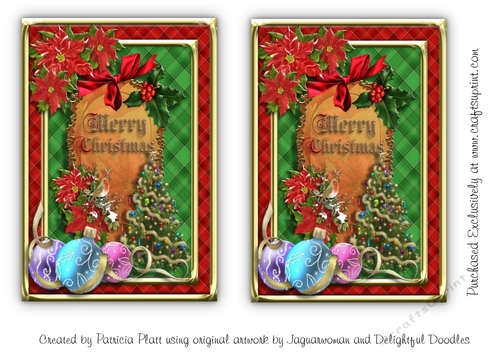 Vintage Christmas 5x7 Toppers
