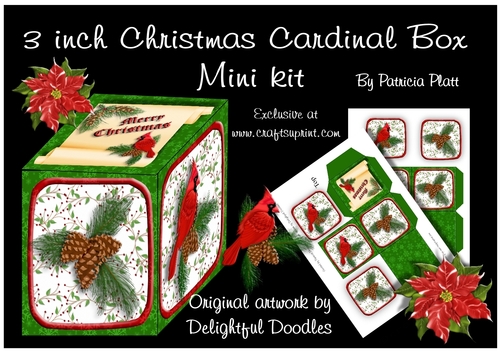 3 Inch Christmas Cardinal Box Mini Kit