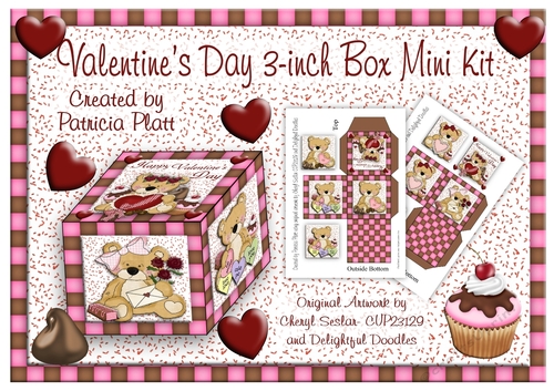 Valentine Bears 3-inch Box Mini Kit