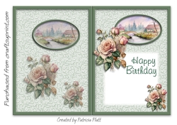 Dream Rose Happy Birthday Insert 5x7