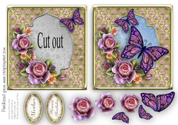 Butterflies and Roses Apeture Card