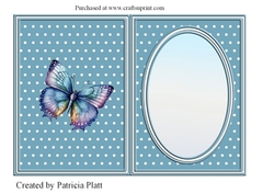 Blue Butterflies Insert#1 Blank Blue background